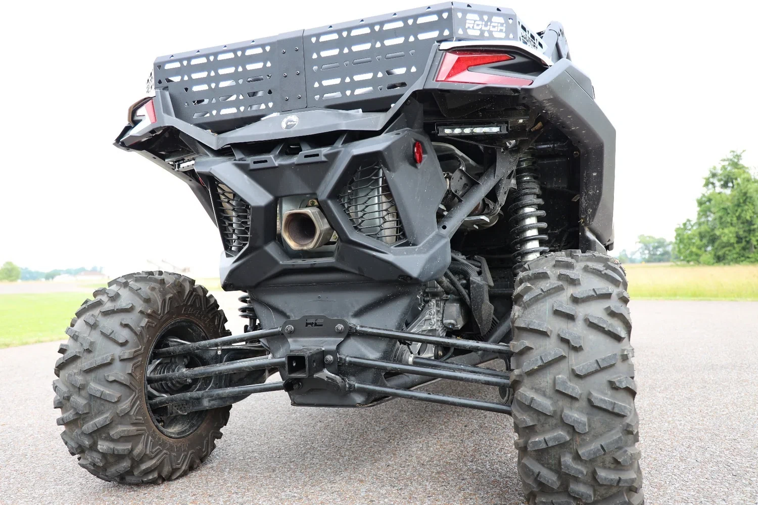 Fits Can-Am Maverick X3 LED Light Tail Light Mount 6_ Black Slimline Pair 97026